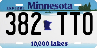 MN license plate 382TTO