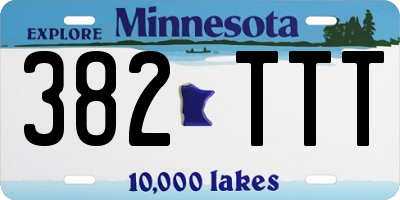 MN license plate 382TTT