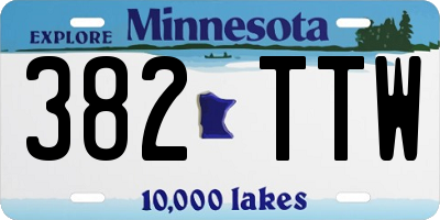 MN license plate 382TTW