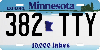 MN license plate 382TTY