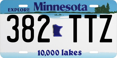 MN license plate 382TTZ
