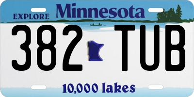 MN license plate 382TUB