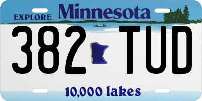 MN license plate 382TUD
