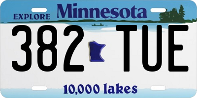 MN license plate 382TUE