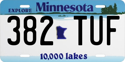 MN license plate 382TUF