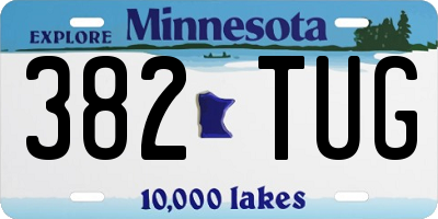 MN license plate 382TUG