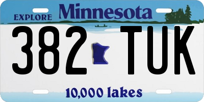 MN license plate 382TUK