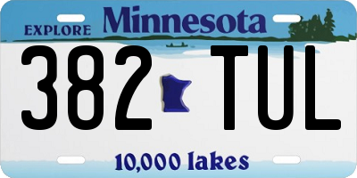 MN license plate 382TUL