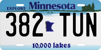 MN license plate 382TUN