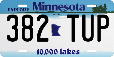 MN license plate 382TUP