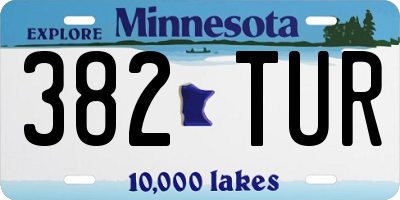 MN license plate 382TUR