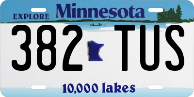 MN license plate 382TUS