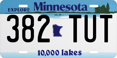 MN license plate 382TUT