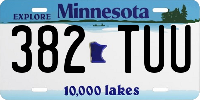 MN license plate 382TUU