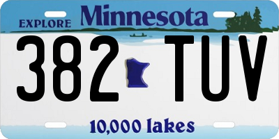 MN license plate 382TUV
