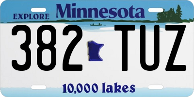 MN license plate 382TUZ