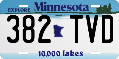 MN license plate 382TVD