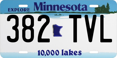 MN license plate 382TVL