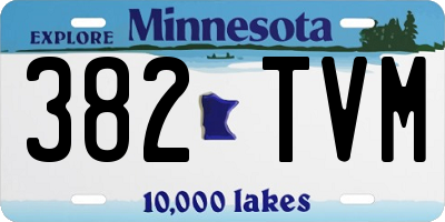 MN license plate 382TVM