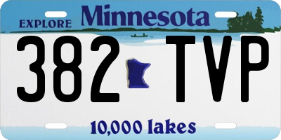 MN license plate 382TVP