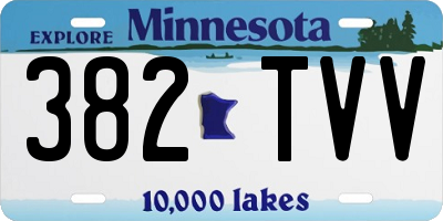 MN license plate 382TVV