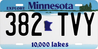 MN license plate 382TVY