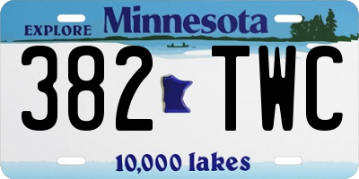MN license plate 382TWC