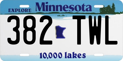MN license plate 382TWL