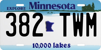 MN license plate 382TWM
