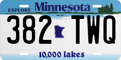 MN license plate 382TWQ