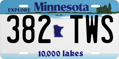 MN license plate 382TWS