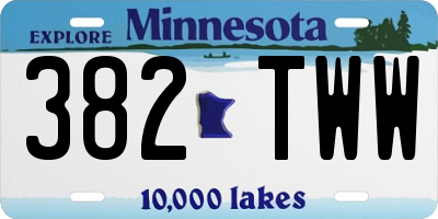 MN license plate 382TWW