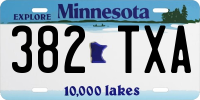 MN license plate 382TXA