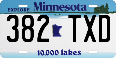 MN license plate 382TXD