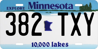 MN license plate 382TXY