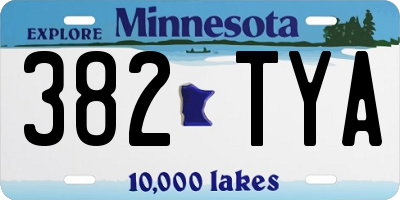 MN license plate 382TYA