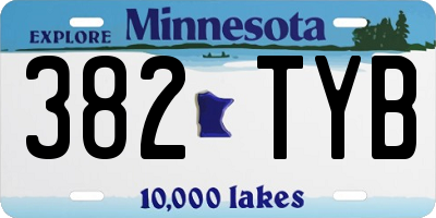MN license plate 382TYB