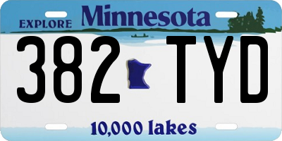 MN license plate 382TYD