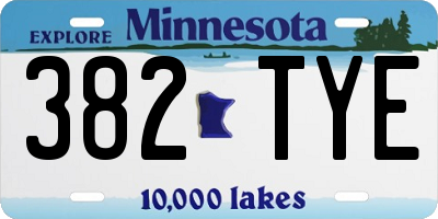 MN license plate 382TYE