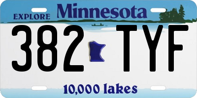 MN license plate 382TYF