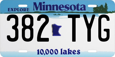 MN license plate 382TYG