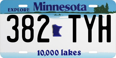 MN license plate 382TYH