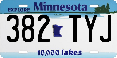 MN license plate 382TYJ