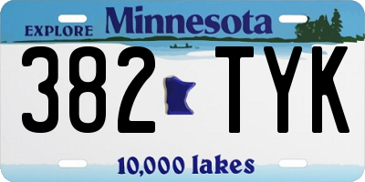 MN license plate 382TYK