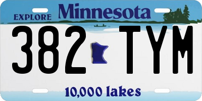 MN license plate 382TYM