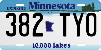 MN license plate 382TYO