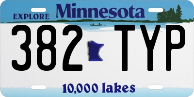 MN license plate 382TYP