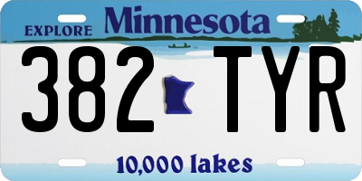 MN license plate 382TYR