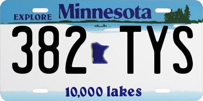 MN license plate 382TYS