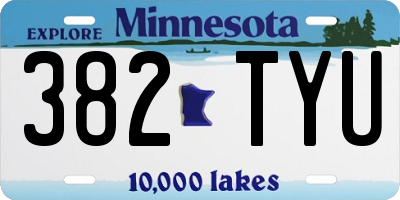 MN license plate 382TYU